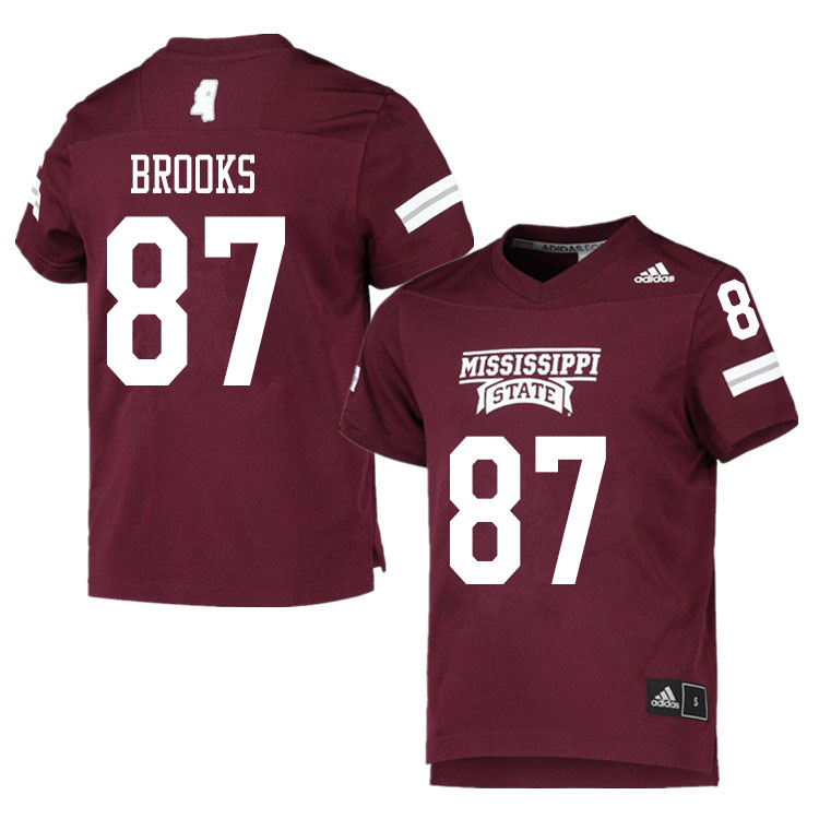 Men #87 Bo Brooks Mississippi State Bulldogs College Football Jerseys Sale-Maroon